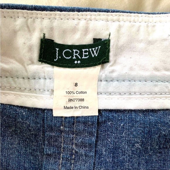 JCrew Chambray Pleated Skirt Size 8 - Picture 2 of 5